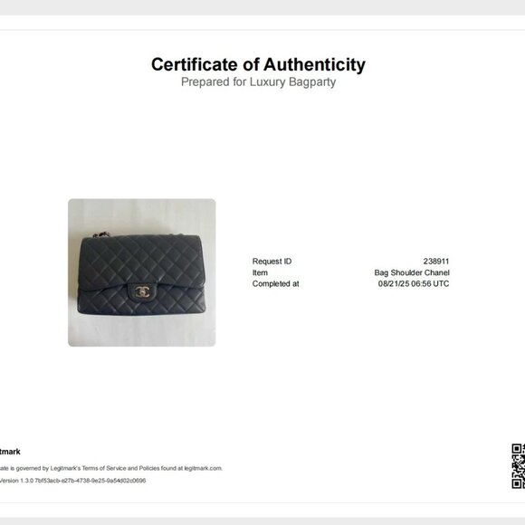 Chanel Classic Caviar Jumbo Single Flap CF Black GHW (13***96) cc419 - Picture 2 of 10